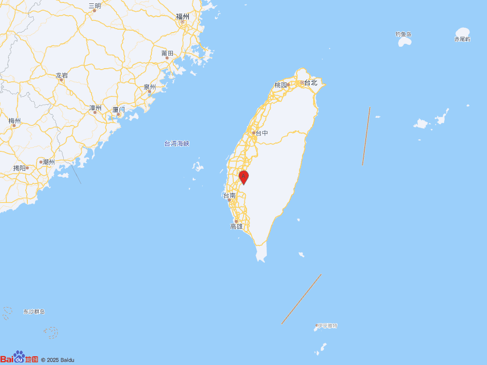 台湾台南市（北纬23.31度，东经120.46度）发生5.1级地震