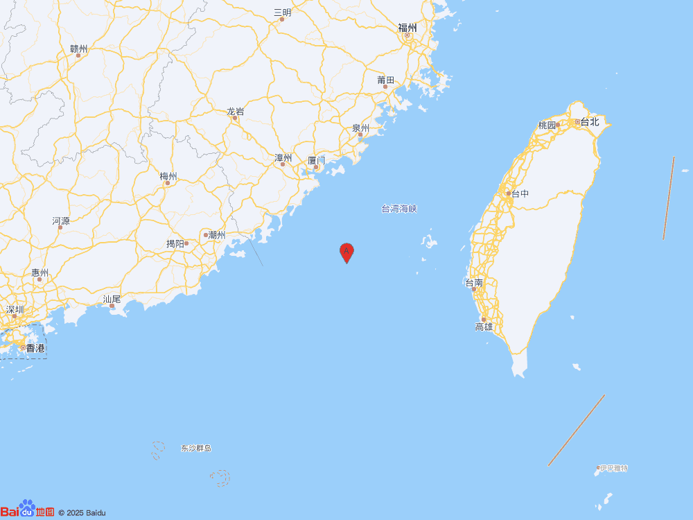 台湾海峡发生3.0级地震