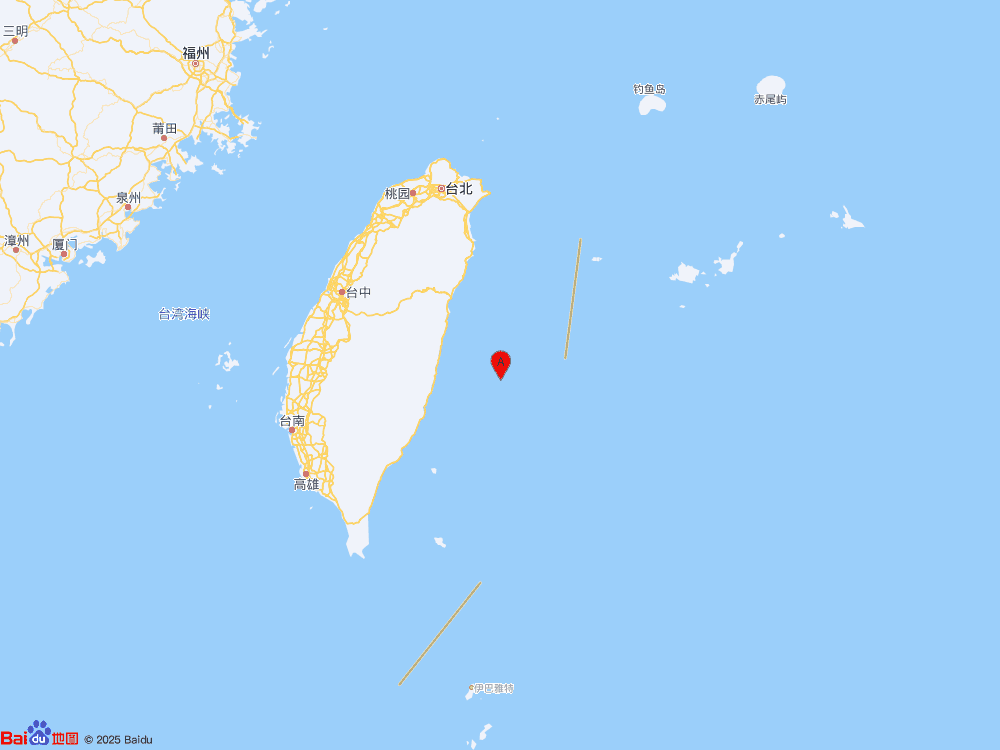 台湾花莲县海域（北纬23.47度，东经122.11度）发生4.1级地震