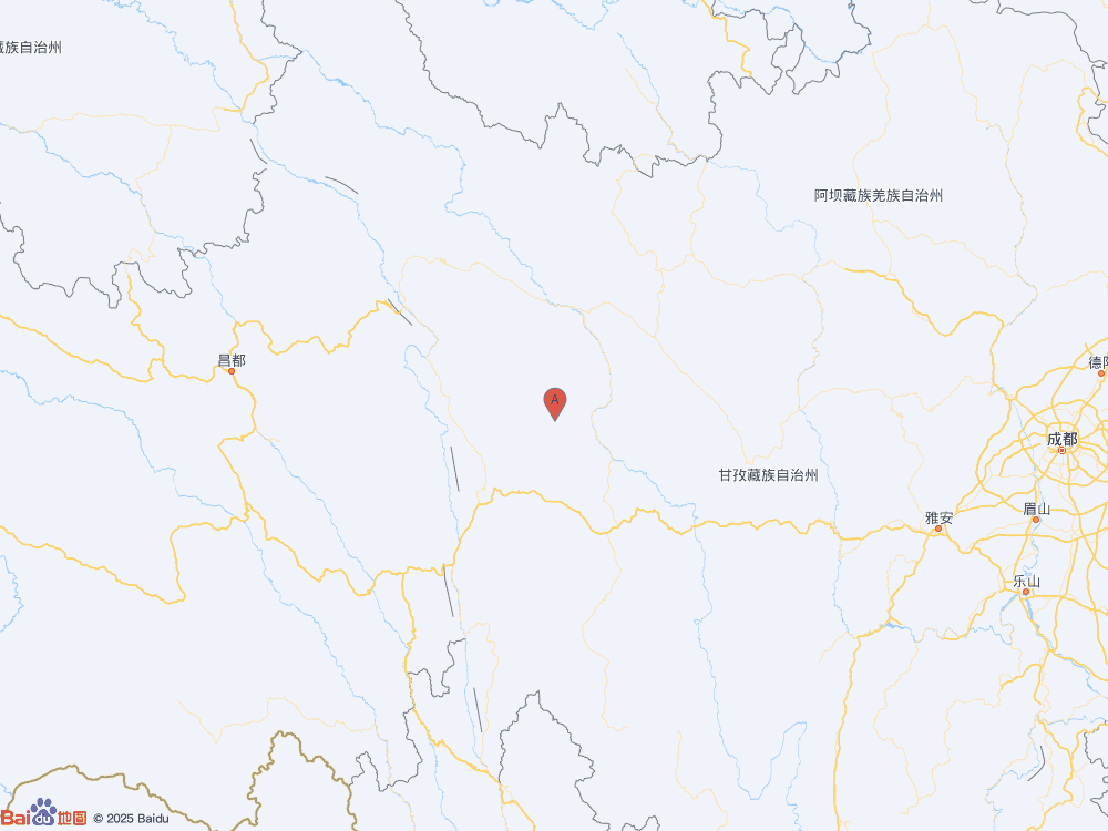四川甘孜州新龙县（北纬30.84度，东经99.86度）发生5.4级地震