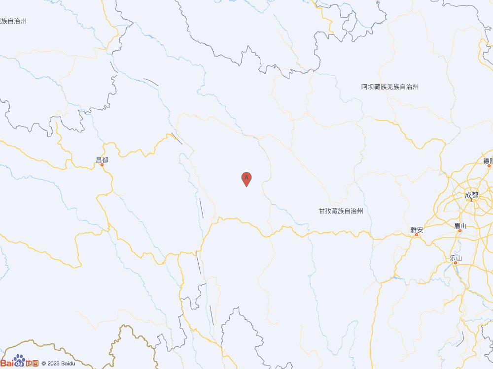 四川甘孜州新龙县（北纬30.84度，东经99.87度）发生3.0级地震